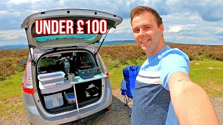 BUDGET CAR CAMPING SETUP TOUR  Renault Grand Scenic UK 2022 [upl. by Connelly]