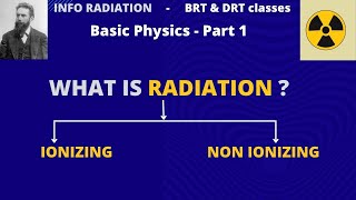 RADIATION  IONIZING AND NON IONIZING  DRT amp BRT 1ST YEAR CLASSES [upl. by Anek]