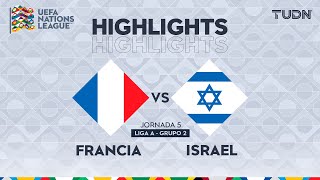 HIGHLIGHTS  Francia vs Israel  UEFA Nations League 2024  TUDN [upl. by Adihahs54]