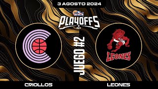 Criollos de Caguas vs Leones de Ponce  Juego 2 Semifinal  BSN2024 [upl. by Notla]