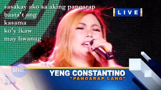 KARAOKE PANGARAP LANG Yeng Constantino Momentum Live MNL [upl. by Washburn]