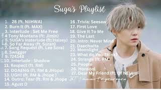 BTS Sugas All Songs Playlist [upl. by Daub631]