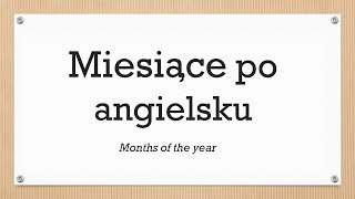 miesiące po angielsku [upl. by Cad202]