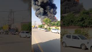 Peshawar Fire breaks out at tissue paper factory in Hayatabad shorts ytshorts [upl. by Bevers]