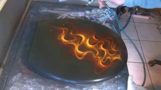 Airbrush Trueflames Tutorial Speedpainting Anleitung WCSitz Design SKBrush [upl. by Griffith424]