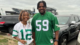 EAGLES FAN CHALLENGE Lord Brunson vs Symone with the sports [upl. by Myrtia]