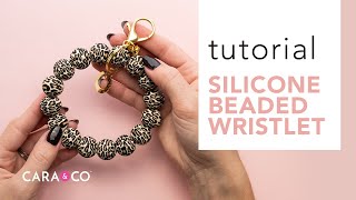 Tutorial  DIY Silicone Beaded Wristlet Keychain [upl. by Erminna]