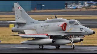 Powerful Canadian Douglas A4N Takeoff at Prestwick Airport [upl. by Nosduj]