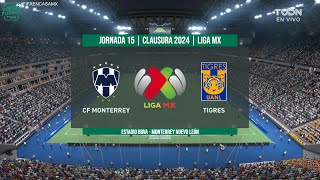 Monterrey vs Tigres  Jornada 15 LIGA BBVA MX  Clausura 2024 FIFA22 [upl. by Sitelc]