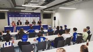 FC BlauWeiß Linz KinderPressekonferenz [upl. by Annasor999]