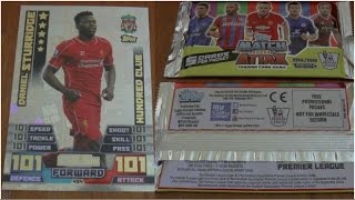 STURRIDGE 101  101 ☆ Topps MATCH ATTAX Premier League 20142015 Trading Cards ☆ 10x PACKS OPENED [upl. by Nitsud858]