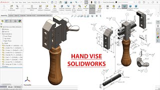 Hand Vise Parts and Assembly in SolidWorks [upl. by Marola]