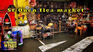 🇫🇷 “WALK IN PARIS SAINT OUEN FLEA MARKET 2” LIVE STREAMING IN PARIS EDIT VERSION 08022021 [upl. by Ahseket244]