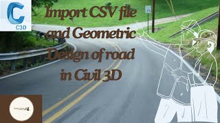 How to Import CSV in Civil 3D and Design of Horizontal Geometry of Road autocad civil3d [upl. by Aicela]