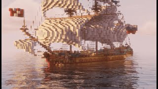 Russian FRIGATE SHTANDART  MINECRAFT SHIP  Minecraft Building Timelapse [upl. by Rustie]