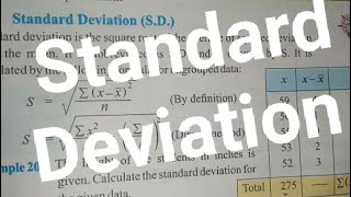 How to find the Standard Deviation SD  Statistics Class 8  10  11  math class channel [upl. by Airamak]