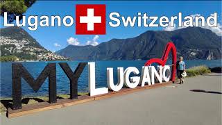 Lugano Switzerland Walking Tour with Subtitles HD 4K 60fps [upl. by Shirberg]