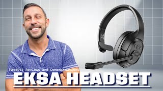 EKSA Noise Cancelling Bluetooth Headset with Microphone [upl. by Hayifas]