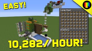 Minecraft Tree Farm 120  EASY AUTOMATIC TREE LOG FARM Tutorial [upl. by Aron]