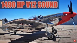 Starting up a P51 Mustang Pure sound [upl. by Urbannal986]