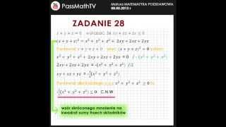 Zadanie 28  Matura z matematyki  maj 2013 Zadania otwarte matematyka podstawowa [upl. by Winnick]