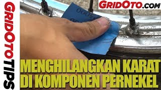 Menghilangkan Karat di Komponen Pernekel Motor  GridOto Tips [upl. by Alleunam]