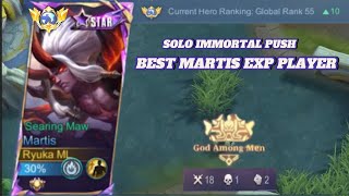 FINALLY I HIT MARTIS GLOBAL  SOLO IMMORTAL PUSH [upl. by Arakihc]