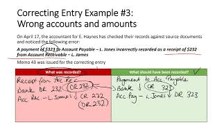 Year 12 Accounting  How to record correcting entries 3 [upl. by Enajaras108]