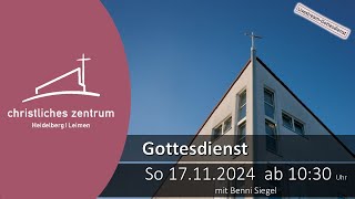 Live  Gottesdienst aus dem Christlichen Zentrum Heidelberg  Leimen [upl. by Landel348]