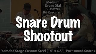 Snare Drum Shootout  Yamaha Maple Birch Copper and Steel [upl. by Ehttam442]