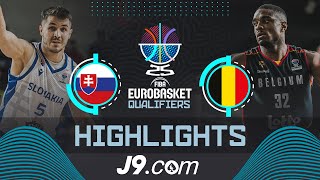 Slovakia 🇸🇰 vs Belgium 🇧🇪  J9 Highlights  FIBA EuroBasket 2025 Qualifiers [upl. by Yur]