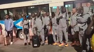 Black Stars Team Arrive in AngolaLuanda ahead of AFCON Qualifier  Kudus Isshahaku and Others [upl. by Merc334]