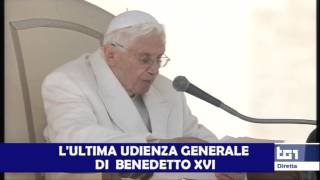 Lultima udienza di Benedetto XVI [upl. by Aneehsirk]