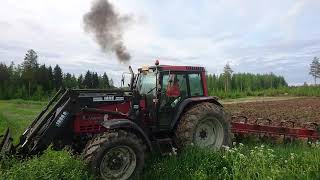 Valmet 8150 Ploughing With 5 Wing Kverneland Part 2 [upl. by Cost]