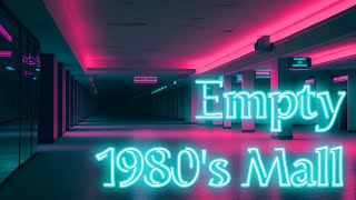 EMPTY 1980s Mall Vaporwave  Retrowave Ambience  Relaxing Sleeping Working Studying [upl. by Naugal]