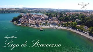 Anguillara Sabazia RM  Lago di Bracciano  Riprese aeree con il drone [upl. by Mullac]