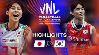 🇯🇵 JPN vs 🇰🇷 KOR  Highlights Week 2  Womens VNL 2023 [upl. by Asetal]