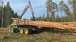 John Deere 1510G Forwarding Power Poles [upl. by Merola]