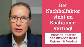 Prof Dr Frauke BrosiusGersdorf lobt den Nachholfaktor [upl. by Dare]