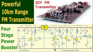 FM Transmitter Circuit 10Watts 10km Long Range [upl. by Haze]