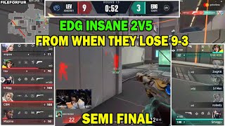 2v5 Clutch or Kick EDG CHICHOO Saves EDG From Cliff in Semi Final  edg comeback [upl. by Eikcir237]