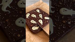 Fudgiest Halloween Ghost Brownies easyrecipe shorts [upl. by Jacquie628]