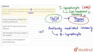 Thymic hypoplasia is a diseases of infancy in which the child is deprived of a thymus [upl. by Nylhsa]