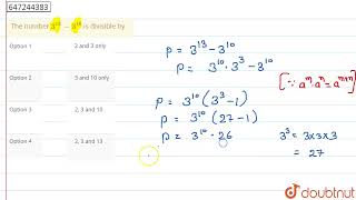 The number 313310 is divisible by  CLASS 10  REAL NUMBERS  MATHS  Doubtnut [upl. by Eckel]