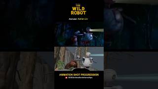 The Wild Robot  Roz Vs Bear Fight Scene Shot Progression shorts [upl. by Enilec]