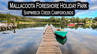 Mallacoota Foreshore Holiday Park Shipwreck Creek Fishing Mallacoota Grey Nomads EP132 [upl. by Ahsieym]