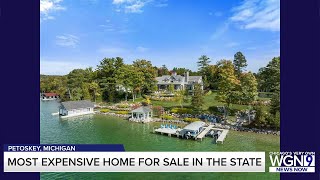 Most expensive home for sale in Michigan at 18M built for next level lake life [upl. by Anaibaf]