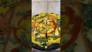 Breakfast 😍 Spinach Bread Omelette ❤️shorts breakfast youtubeshorts shortsvideo trending [upl. by Tterb994]