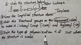 CHEMISTRY Final Touches 2024  Terylene Exam Question  Condensation Polymerization [upl. by Kasper]