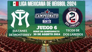 Sultanes vs Tecos⚾️Donde Verlo EN VIVOLiga Mexicana de Beisbol Serie de Campeonato 2024 [upl. by Osyth933]